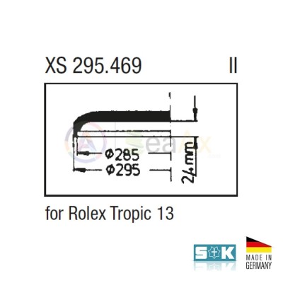 Vetro plastica esalite compatibile Rolex Tropic n° 13 Sternkreuz Made Germany RX.25.13