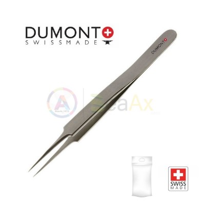 Pinzetta Dumont standard n° 4 in acciaio Dumoxel antimagnetico con punte dritte BL4135.A4