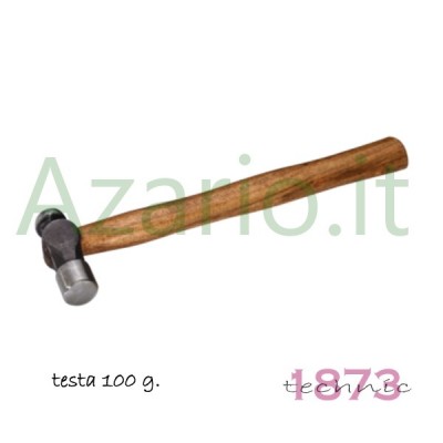 Martello manico legno testa acciaio sfera piana 170 g. Hammer Ball Pein handle AG0977