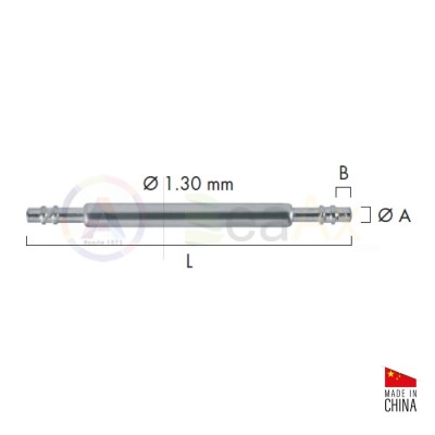 Anse a molla doppia sicurezza acciaio inossidabile ø 1.30 mm in busta da 100 pz SDF130-100