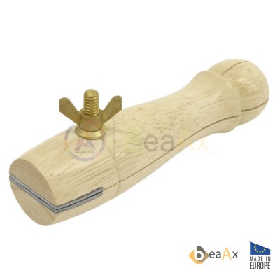 Wooden clamp superior quality with side screw maximum opening 15 mm leather head