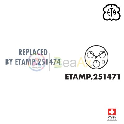 Movimento al quarzo ETA 251.471 cronografo con datario - Swiss Made ETA-251.471