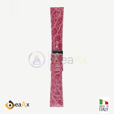Genuine brasile crocodile watchstrap Fuxia - Made in Italy