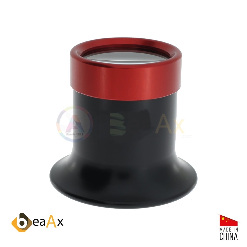 Monocolo BeaAx plastica nera e ghiera in alluminio avvitata N° 1.0  Ing. 10x  BXRP7065-10X