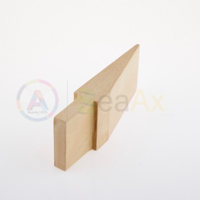 Stocco cuneo in legno duro per banchi da lavoro 135x55x28 mm innesto 40x13 mm AG0124