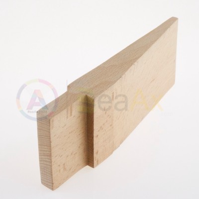 Stocco cuneo in legno duro per banchi da lavoro 180x70x28 mm innesto 80x12 mm AG0126