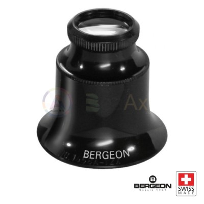 Lente monocolo Bergeon ingrandimento 3,3x in plastica nera Swiss Made  BG4422-30