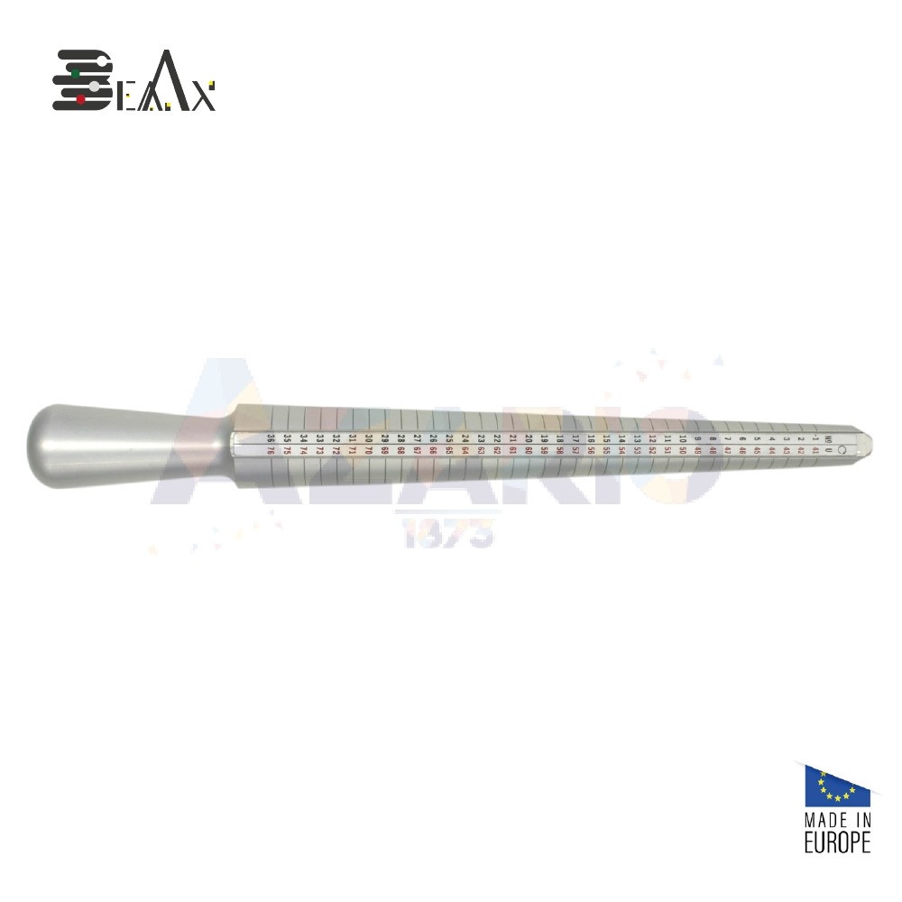 Spina cono fuso misura anelli in alluminio ITA-FRA-ø MM-USA gioielli misurazione AG0917