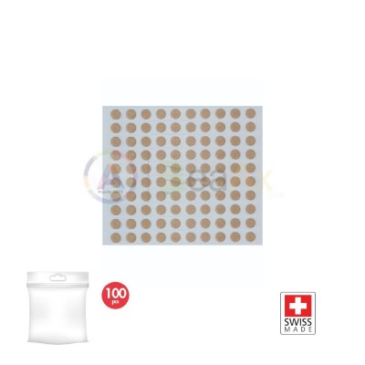 Adesivi per quadranti tondo ø 3 mm confezione 100 pz bi-adesivo Swiss Made MSA-70.001-30