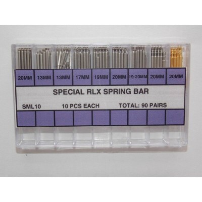Assortimento Anse acciaio Rlx 9 modelli compatibili Rolex Spring bars 90 pz SL0010