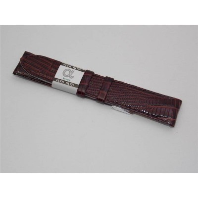 Cinturino vera Pelle stampa alligatore semi imbottito Leather strap watch  JP020