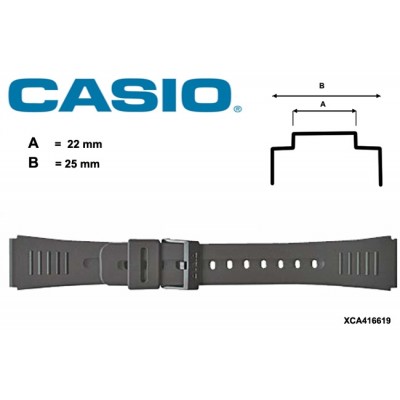 Cinturino originale Casio DBC62 gomma rubber straps original watch band genuino HB.DBC62