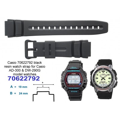Cinturino originale Casio DW290 gomma rubber straps original watch band genuino HB.DW290