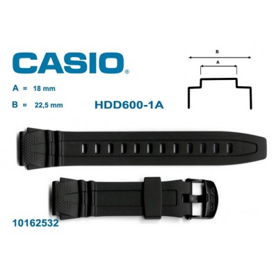 Cinturino originale Casio HDD600 gomma rubber straps original watch band genuino HB.HDD600
