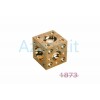 Cubic brass button box 38 mm hollow goldsmith Doming Block Brass tools goldsmith