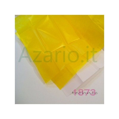 Cartine 25 pz brillanti 80x45 mm 2 veline giallo ocra gemmologia parcel papers AG1733
