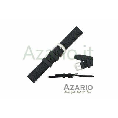 Cinturino Silicone Nero stampa Pneumatico soft fibbia acciaio inox Watch straps J202