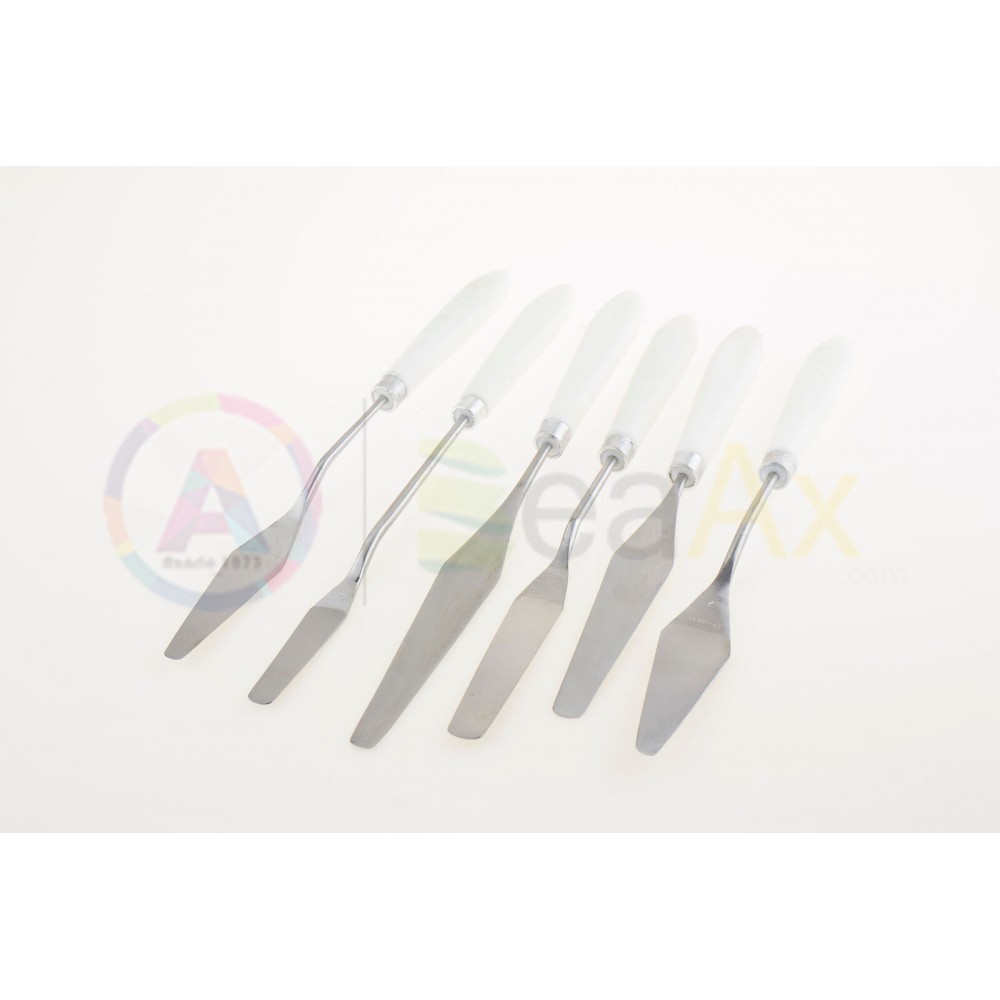 Spatole 6 pz acciaio manico plastico cera argilla modellismo modelli wax spatula AG0490-A