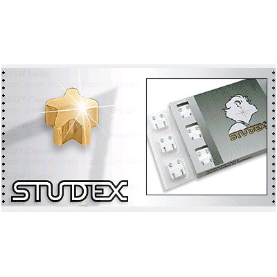Sterile standard pre-earrings steel golden star 12 pcs Ear piercing studex