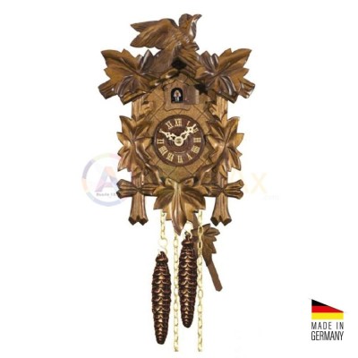 Orologio Cucù tradizionale in legno marrone scuro 'noce' 30 cm - Made in Germany KK3528N